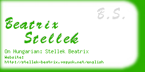 beatrix stellek business card